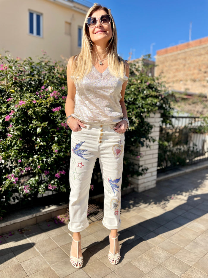 Eva Boutique 21, Semicouture.Sandalo avorio